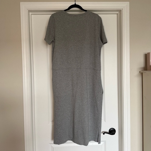 7th Ray Gray T Shirt Midi Dress with Pockets | XL - Picture 3 of 7